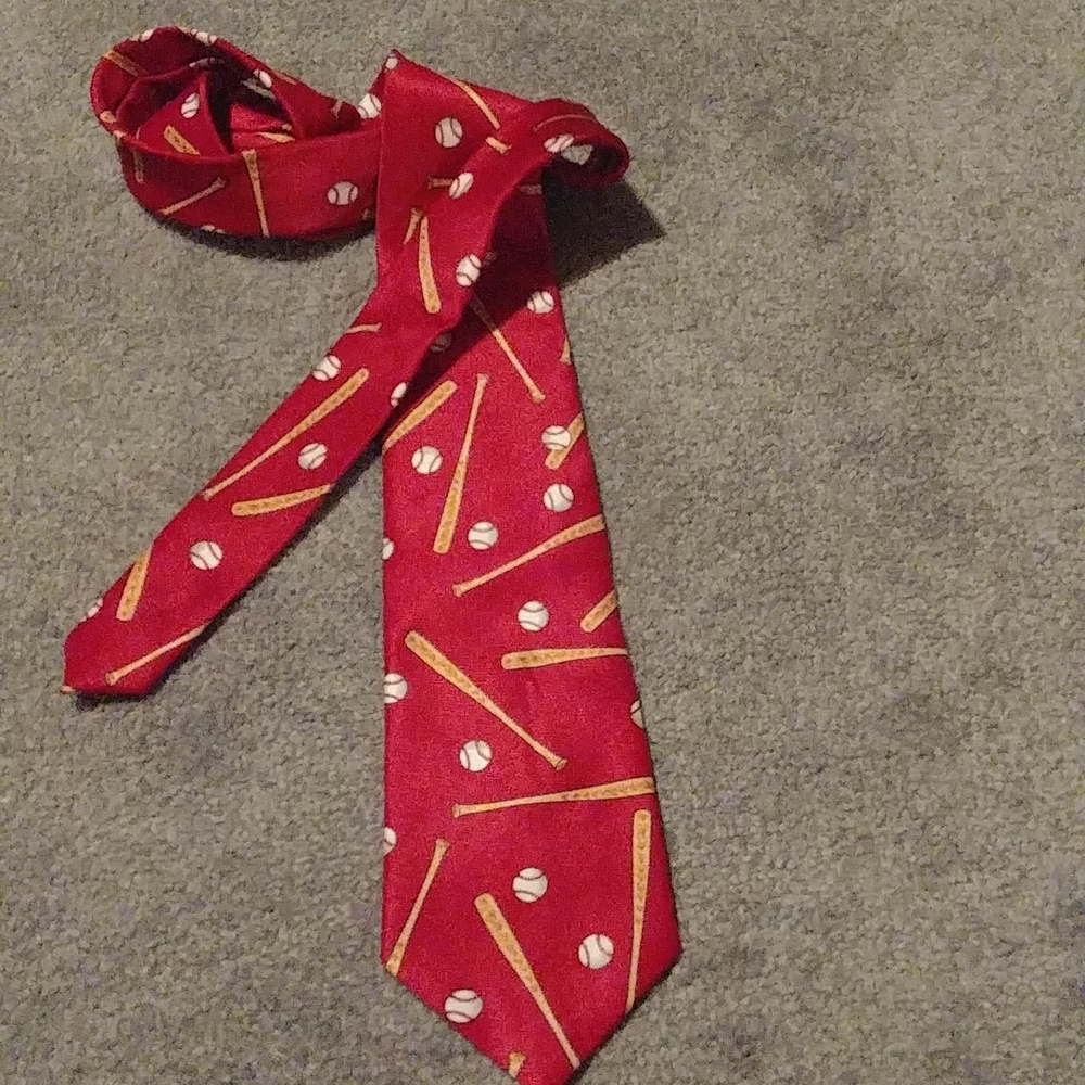 Beverly Hills Polo Club Tie - Bats and Baseballs